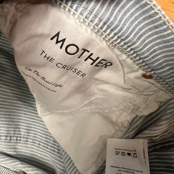 MOTHER The Cruiser On The Road Light Lightweight Flared Striped Denim 32 - Picture 5 of 8
